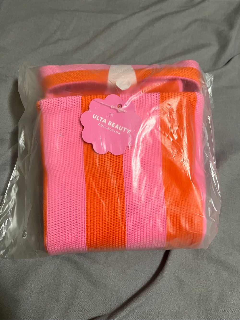 Ulta Beauty Pink and Orange Striped Tote - Picture 2 of 4